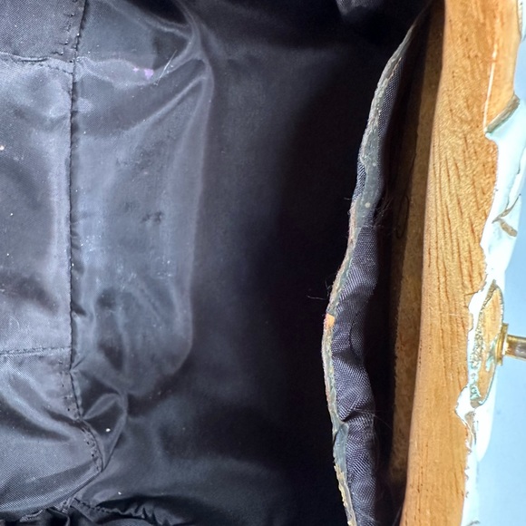 SOLD Timmy Woods Rare Hand Carved White Flower Purse Clutch Minaudiere Shoulder - Picture 16 of 16